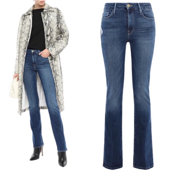 FRAME DENIM Le Mini Blondie Bootcut Jeans - Picture 1 of 11